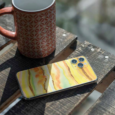 Tuscan Sun Watercolor Geode iPhone 11 Pro Skin